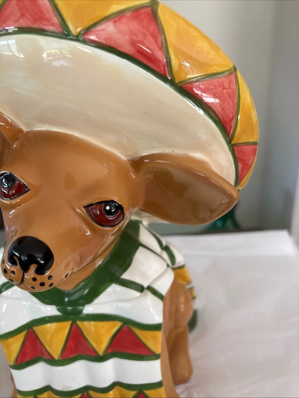 Vintage IAY CHIHUAHUA! COOKIE JAR 1999 Clay Art new without box